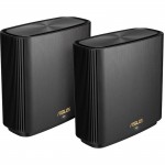 ASUS ZenWifi XT8 V2 (AX6600) Tri-Band Wi-Fi 6 Whole Home Mesh System - Black - 2 Pack