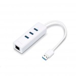 TP-Link TL-UE330 USB3.0 3-Port Hub & Gigabit Ethernet Adapter 2 in 1 USB Adapter 1000Mbps Plug and Play